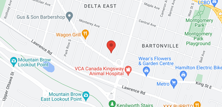 map of 245 Huxley Avenue S